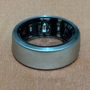 OURA Silver and Black Band Ring